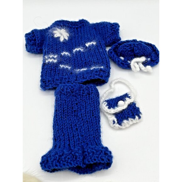 Vintage Barbie Fashion Clone Size knit knitted Crochet Clothing Lot 33 pieces - Picture 2 of 13